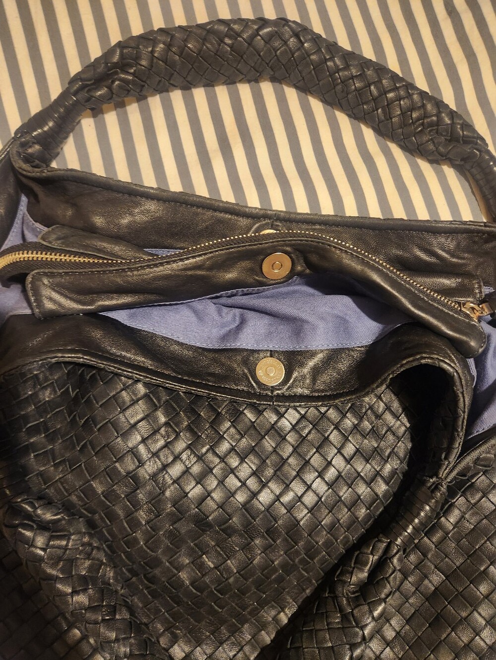 Christopher Kon Black Woven Leather Hobo Bag - Women - Picture 6 of 16